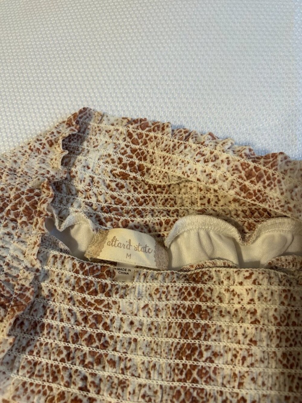 Altar'd State Mini Ruffled Skirt Size Medium - Picture 4 of 6